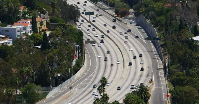 Hollywood Bowl Overlook Freeway in Los Angeles California USA