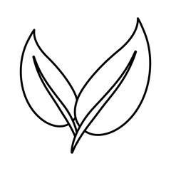 ecology leaves nature environment line icon