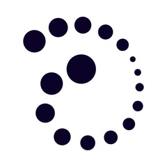 dots twirl isolated white background