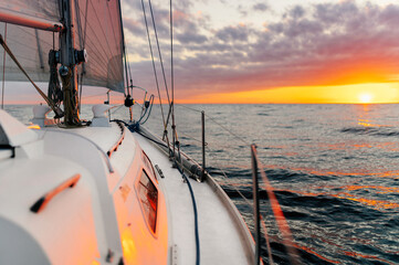 Sunrise in the sea, captured form a yacht.