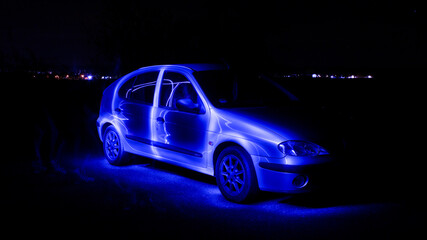 Obraz na płótnie Canvas Lightpainted Car