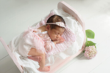 Pretty adorable Newborn baby girl sleep