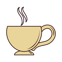 hot tea beverage concept line and fill icon