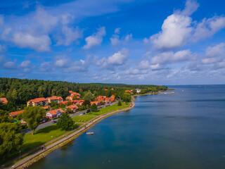 Fototapeta premium Juodkrante fisherman village in Curonian spit, Lithuania