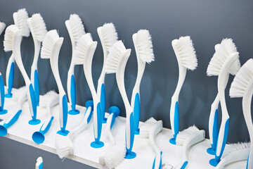 Plastic brushes for cleaning