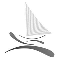 illustration logo sail for web design 