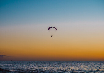 paragliding in the sea