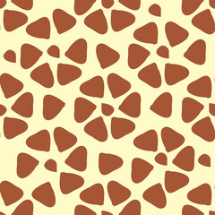 Giraffe fur seamless pattern, tropical animal skin texture.