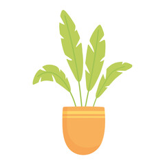 potted plant decoration garden isolated icon style