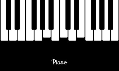 Music background with piano keys. Piano keys in flat style. Illustration. Vector EPS 10 © Coosh448