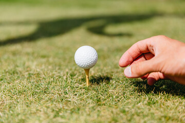 golf ball on a golf course