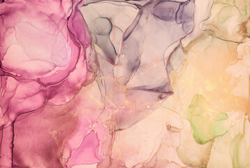 Fototapeta premium Fluid Art . Abstract colorful background, wallpaper. Mixing acrylic paints. Modern art. Marble texture. Alcohol ink colors translucent