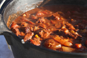 Gulasch kochen mit dem Dutch-Oven