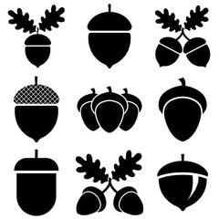 Acorn icon, logo isolated on white background © Рудой Максим