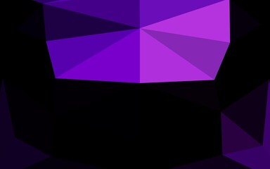 Dark Purple vector abstract mosaic backdrop.