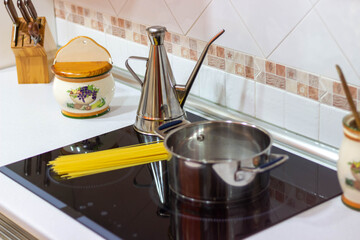 kitchen utensils on the kitchen table