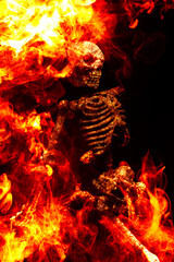 Dancing Halloween Skeleton Fire
