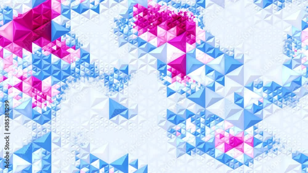 Wall mural colorful triangular shape pattern, animated background