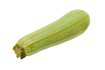 courgette green spotted vegetable for cooking vegetarian and healthy food, agricultural product isolated on white background.