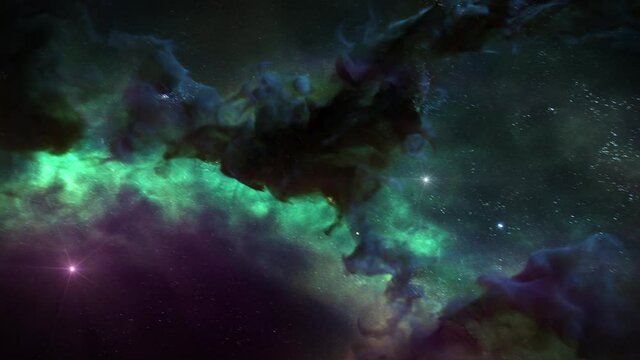 Multicolored nebula background