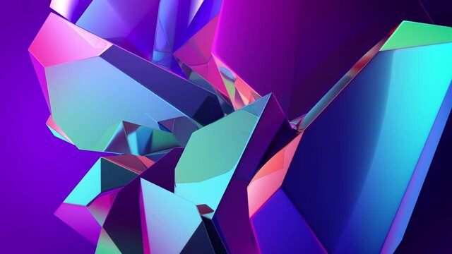 3-d spinning shapes, animated background