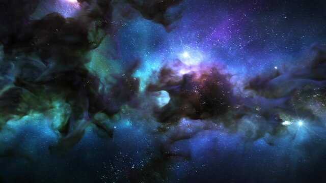 Shining nebula background, animated