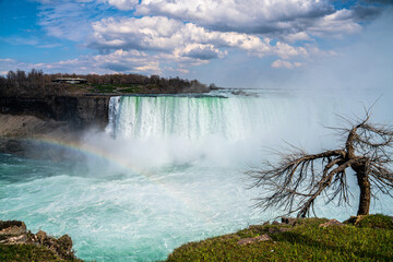 Niagara Falls Canada with rainbow