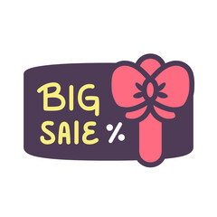 Isolated gift voucher discount. Black friday - Vector