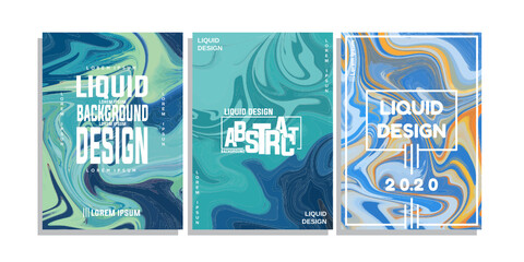Cover background liquid cover design template