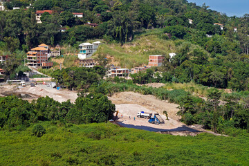 Fototapeta premium Earthmoving for building construction in Rio de Janeiro, Brazil