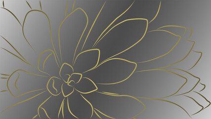 Luxury gold marble design with nature floral pattern. Wallpaper background.