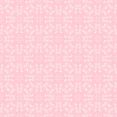 seamless pattern with pink flowers