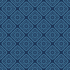 seamless pattern with blue ornament