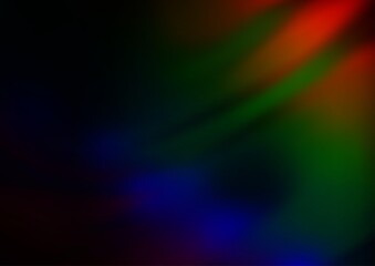 Dark Multicolor, Rainbow vector blurred shine abstract background.