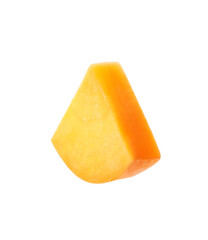 Piece of fresh ripe carrot isolated on white