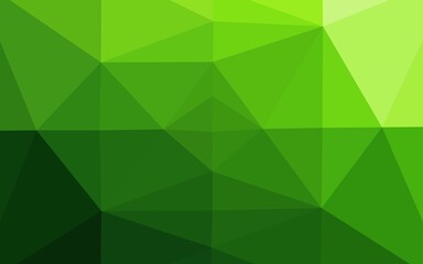 Fototapeta na wymiar Light Green vector blurry triangle texture.