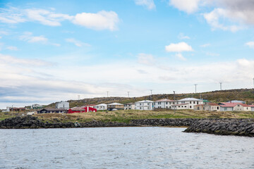 Coastline of village of Raufarhofn in North Iceland