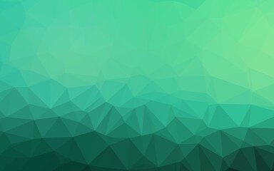 Light Green vector abstract polygonal layout.
