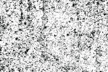 Grunge texture of an old concrete wall. Monochrome background of a distressed surface with spots, noise and graininess. Overlay template. Vector illustration