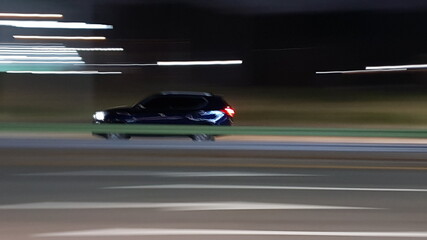 Obraz na płótnie Canvas vehicles travelling at high speed