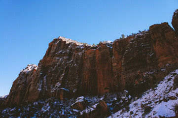 Winter in Zion National Park, Utah