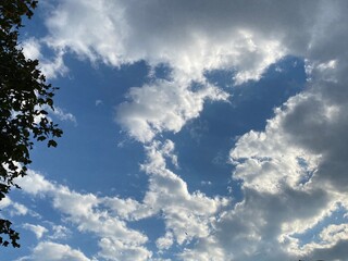 clouds in the blue sky, landscape ,cloudscape