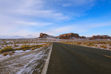 Winter in Monument Valley, Arizona, Utah
