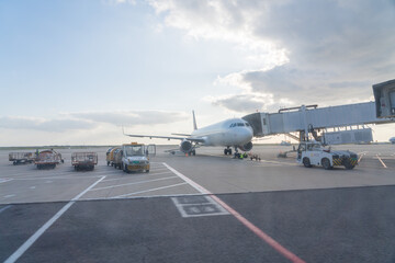 Fototapeta premium airplane at the airport