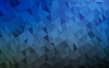 Obraz premium Dark BLUE vector abstract polygonal cover.