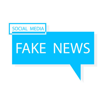 Fake news. Social news headline. Bubble speech template. Banner for the website. Vector illustration. Stock image.