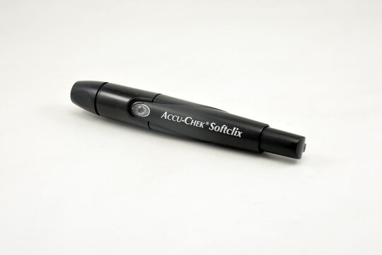 Accucheck softclix lancet pen in Manila, Philippines Stock Photo | Adobe  Stock