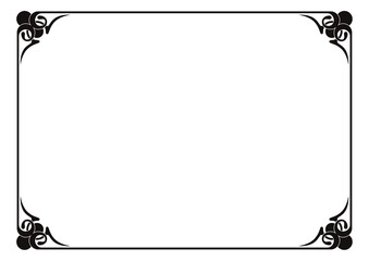 飾り罫のベクターフレーム素材