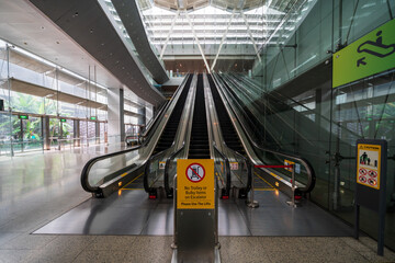Fototapeta premium Escalator at international airport.
