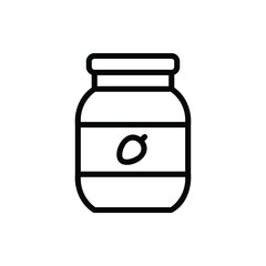 Strawberry Jam Icon Logo Illustration Vector Isolated. Thanksgiving Icon-Set. Suitable for Web Design, Logo, App, and UI. Editable Stroke and Pixel Perfect. EPS 10.